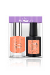 Front view of EzFlow TruMatch Color Duos Nope, Not Today 2 bottlle gel/lacquer combo retail pack